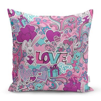 Love You Özel Tasarımlı Çocuk Odası Yastık Kırlent Kılıfı