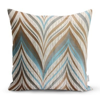 Renklerin Uyumu Geometrik Tasarımlı Dekoratif Yastık Kırlent Kılıfı