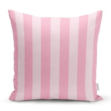 Pembe Renklerin Uyumu Modern Tasarımlı Dekoratif Yastık Kırlent Kılıfı