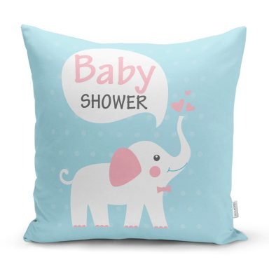 Wellcome Baby Desenli Dijital Baskılı Bebek Odası Yastık Kılıfı