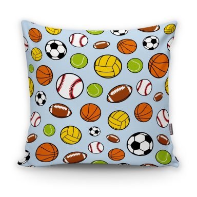 Realhomes Spor Topları Dijital Baskılı Modern Yastık Kılıfı