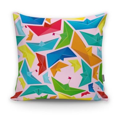 Realhomes Origami Gemiler Dijital Baskılı Modern Yastık Kılıfı