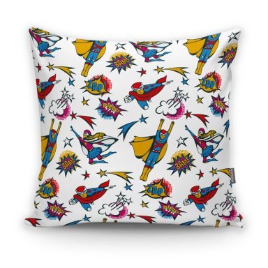 Realhomes Superman Desenli Dijital Baskılı Modern Kırlent Kılıfı