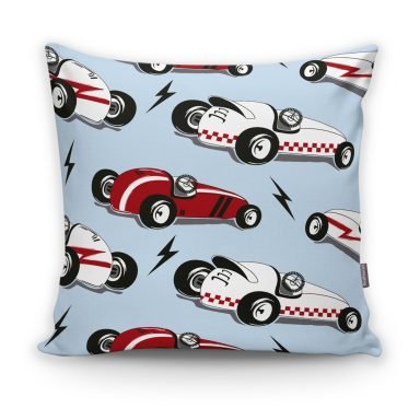 Realhomes Yarış Arabalı Dijital Baskılı Modern Kırlent Kılıfı