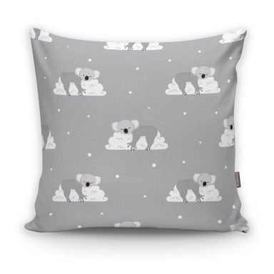 Realhomes Bulutlara Sarılmış Ayıcıklar Dijital Baskılı Modern Yastık Kılıfı