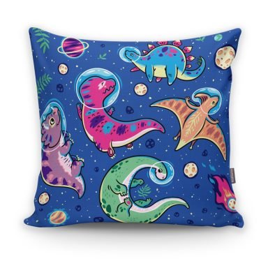 Realhomes Sevimli Dinazorlar Dijital Baskılı Modern Yastık Kılıfı