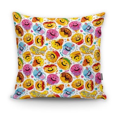 Realhomes Nom Nom Pankek Dijital Baskılı Modern Yastık Kılıfı