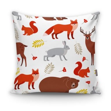 Realhomes Sevimli Hayvanlar Desenli Dijital Baskılı Modern Yastık Kılıfı