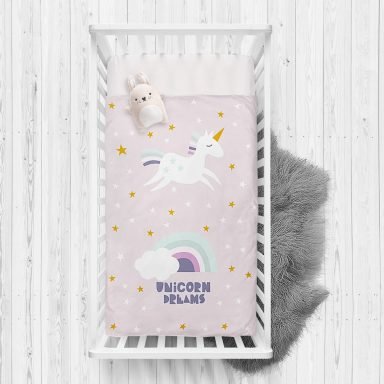 Unicorn Özerl Tasarımlı At Motifli Çocuk Odası Yatak Örtüsü