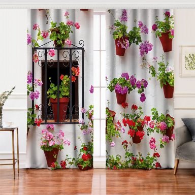 RealHomes Dijital Baskılı Salon Fon Perde