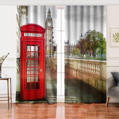 RealHomes Dijital Baskılı Salon Fon Perde