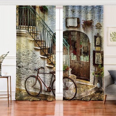Real Homes Dijital Baskılı Salon Fon Perde
