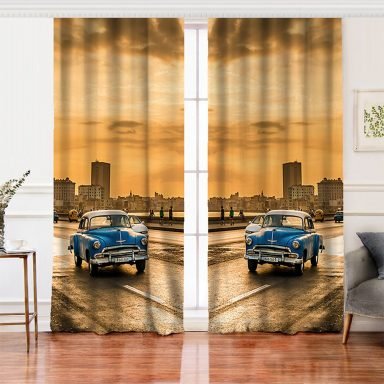 RealHomes Dijital Baskılı Salon Fon Perde