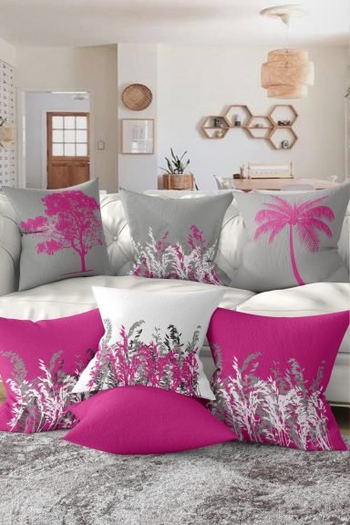 Realhomes Dijital Baskılı Özel Tasarım 7'li Kırlent Kılıfı Seti