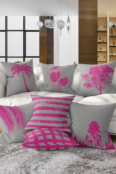 Realhomes Dijital Baskılı Özel Tasarım 7'li Kırlent Kılıfı Seti