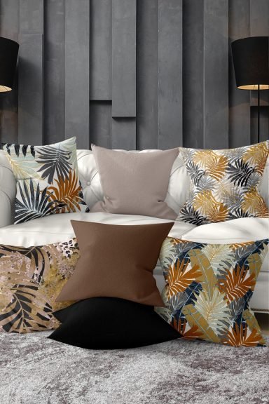 Realhomes Dijital Baskılı Özel Tasarım 7'li Kırlent Kılıfı Seti