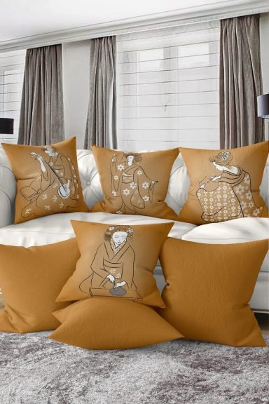 Realhomes Dijital Baskılı Özel Tasarım 7'li Kırlent Kılıfı Seti