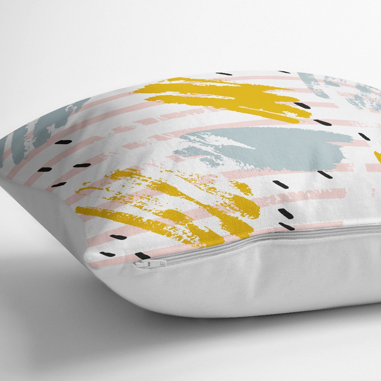 Rh-K5300-Beyaz-Zeminde-Sulu-Boya-Pembe-Yan-Çizgi-Motifli-Kırlent-Kılıfı-2