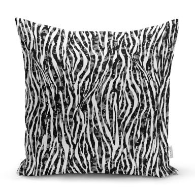Zebra Desenli Özel Tasarım Dekoratif Kırlent Kılıfı