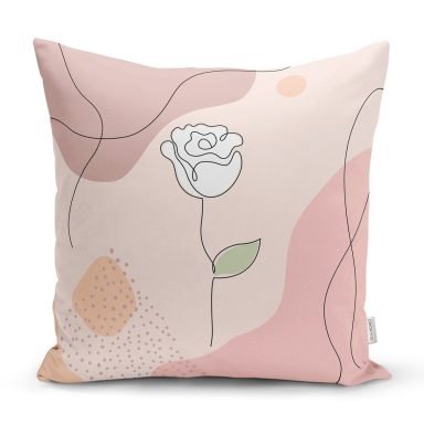 Realhomes Gül Motifli Bohemian Modern Yastık Kılıfı