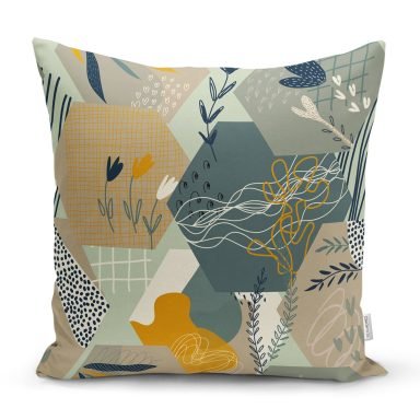 Geometrik Şekilli Bohemian Özel Tasarımlı Modern Kırlent Kılıfı