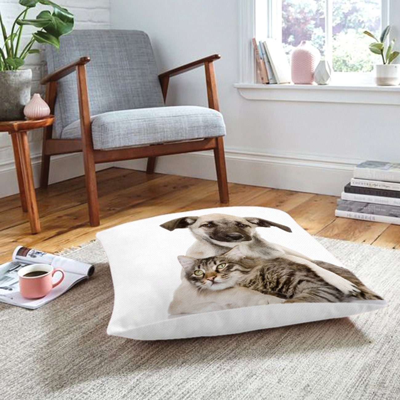 Rh-Hyer-5611-Köpek-ve-Kedili-Dijital-Baskılı-Modern-Hayvan-Yer-Minderi