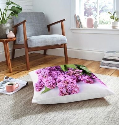 Realhomes Göz Motifli Özel Tasarım Dijtal Baskılı Modern Yer Minderi