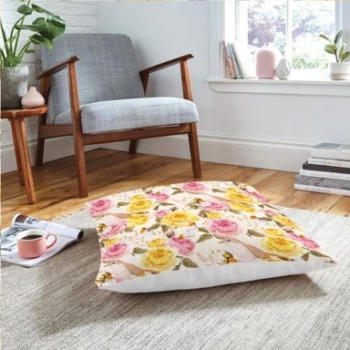 Realhomes Spring Özel Tasarım Dijital Baskılı Modern Yer Minderi