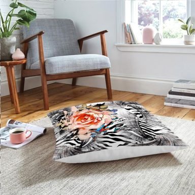 Realhomes Özel Tasarım Dijtal Baskılı Modern Yer Minderi