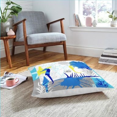 Realhomes Summer Özel Seri Dijital Baskılı Modern Yer Minderi