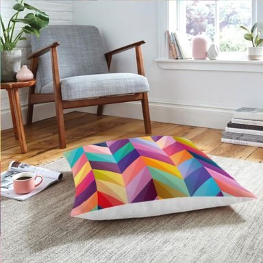 Realhomes Multi Colar Dijital Baskılı Modern Yer Minderi