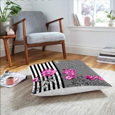 Realhomes Özel Tasarım Dijital Baskılı Modern Yer Minderi