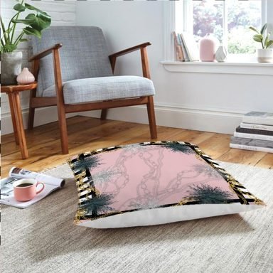 RealHomes Özel Tasarım Dijital Baskılı Modern Yer Minderi