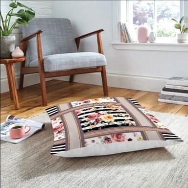 RealHomes Özel Tasarım Dijital Baskılı Modern Yer Minderi