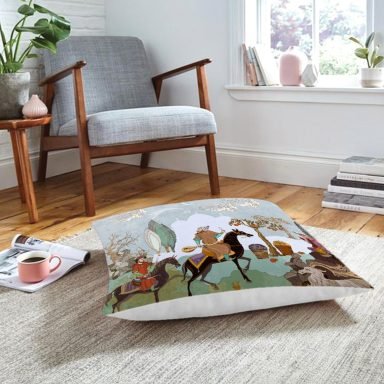 RealHomes Özel Tasarım Atlı Yer Minderi