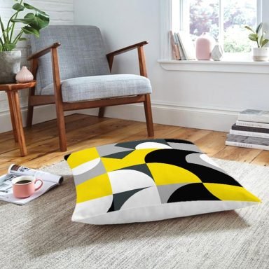 Realhomes Dijital Baskılı Özel Tasarım Dekoratif Modern Yer Minderi