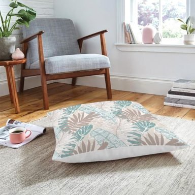 Modern Floral Desen Baskılı RealHomes Özel Tasarım Yer Minderi