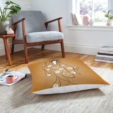 Realhomes Dijital Baskılı Özel Tasarım Dekoratif Modern Yer Minderi