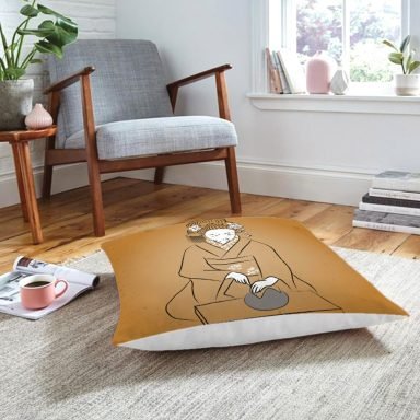 Realhomes Dijital Baskılı Özel Tasarım Dekoratif Modern Yer Minderi