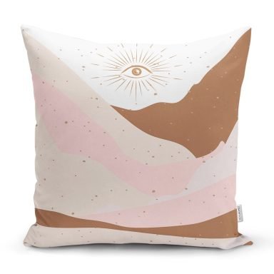 Natura Temalı Boho Tasarımlı Dijital Baskılı Modern Yastık Kırlent Kılıfı