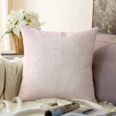 Home Sweet Home Dijital Baskılı Dekoratif Raşel Yastık Kırlent Kılıfı