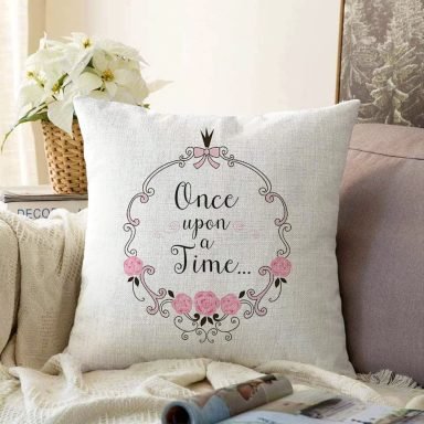 Once Upon A Time Dijital Baskılı Raşel Yastık Kırlent Kılıfı