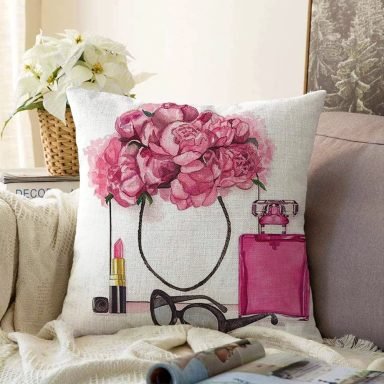 Coco Shopping Tasarımlı Dijital Baskılı Raşel Yastık Kırlent Kılıfı