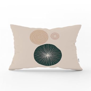 Minimalist Motifli Dijital Baskılı Modern Dikdörtgen Kırlent Kılıfı