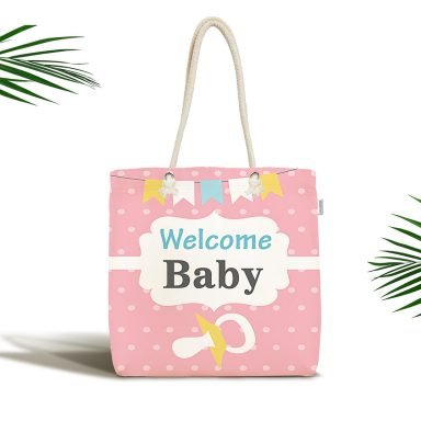 Bebek Çantası - Özel Tasarımlı Dijital Baskılı Kumaş Çanta