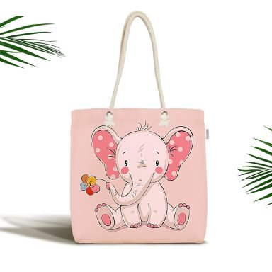 Realhomes Dijital Baskılı Özel Tasarım Modern Kumaş Çanta