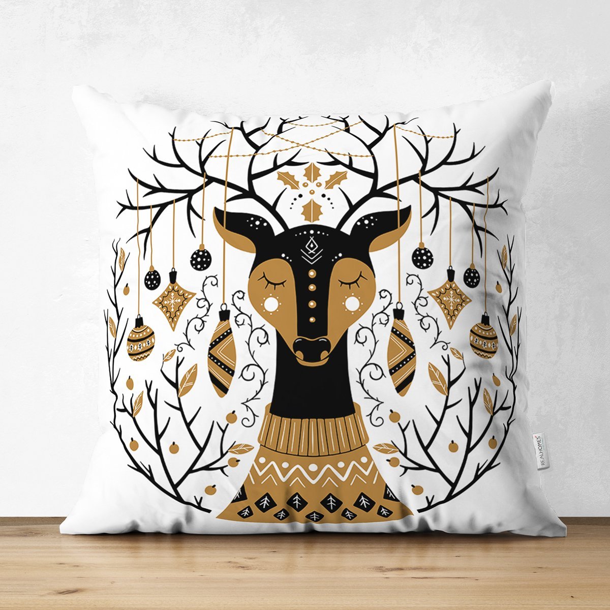 Suet-K10136-Sevimli-Geyik-Motifli-Dijital-Baskili-Modern-Suet-Yastik-Kirlent-Kilifi