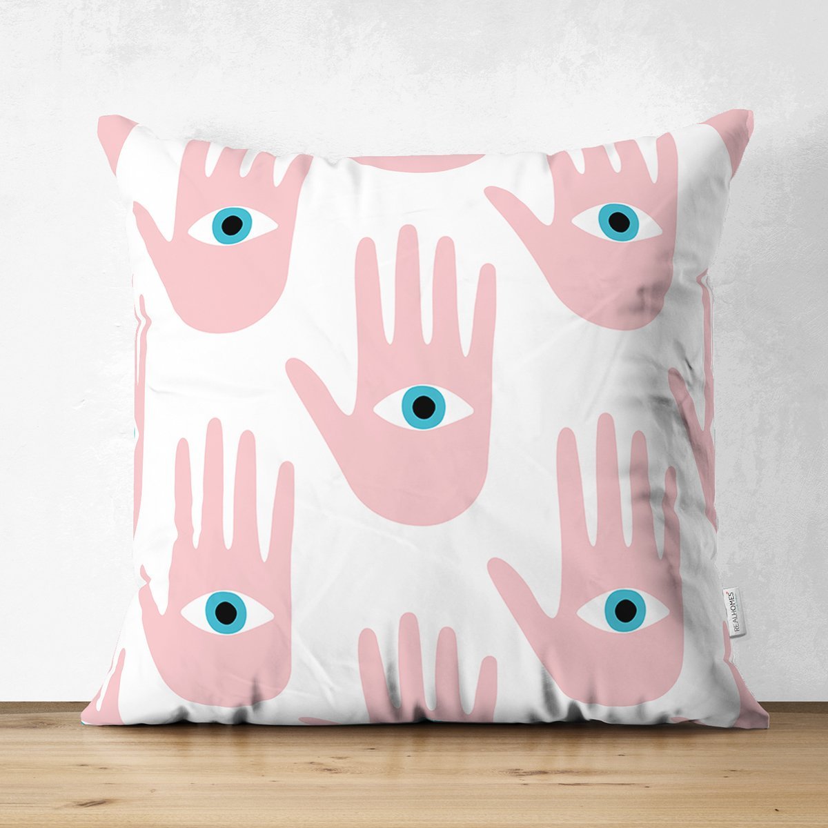 Suet-K10367-Mistik-El-Icinde-Goz-Motifli-Dijital-Baskili-Modern-Suet-Yastik-Kirlent-Kilifi