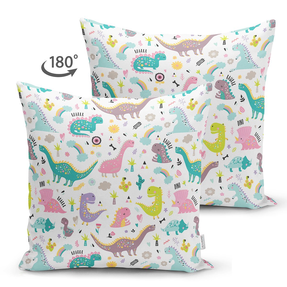 Suet-K1040-Realhomes-Renkli-Sevimli-Dinazorlar-Cizimli-Ozel-Tasarim-Dijital-Baskili-Cocuk-Odasi-Suet-Yastik-Kirlent-Kilifi-1