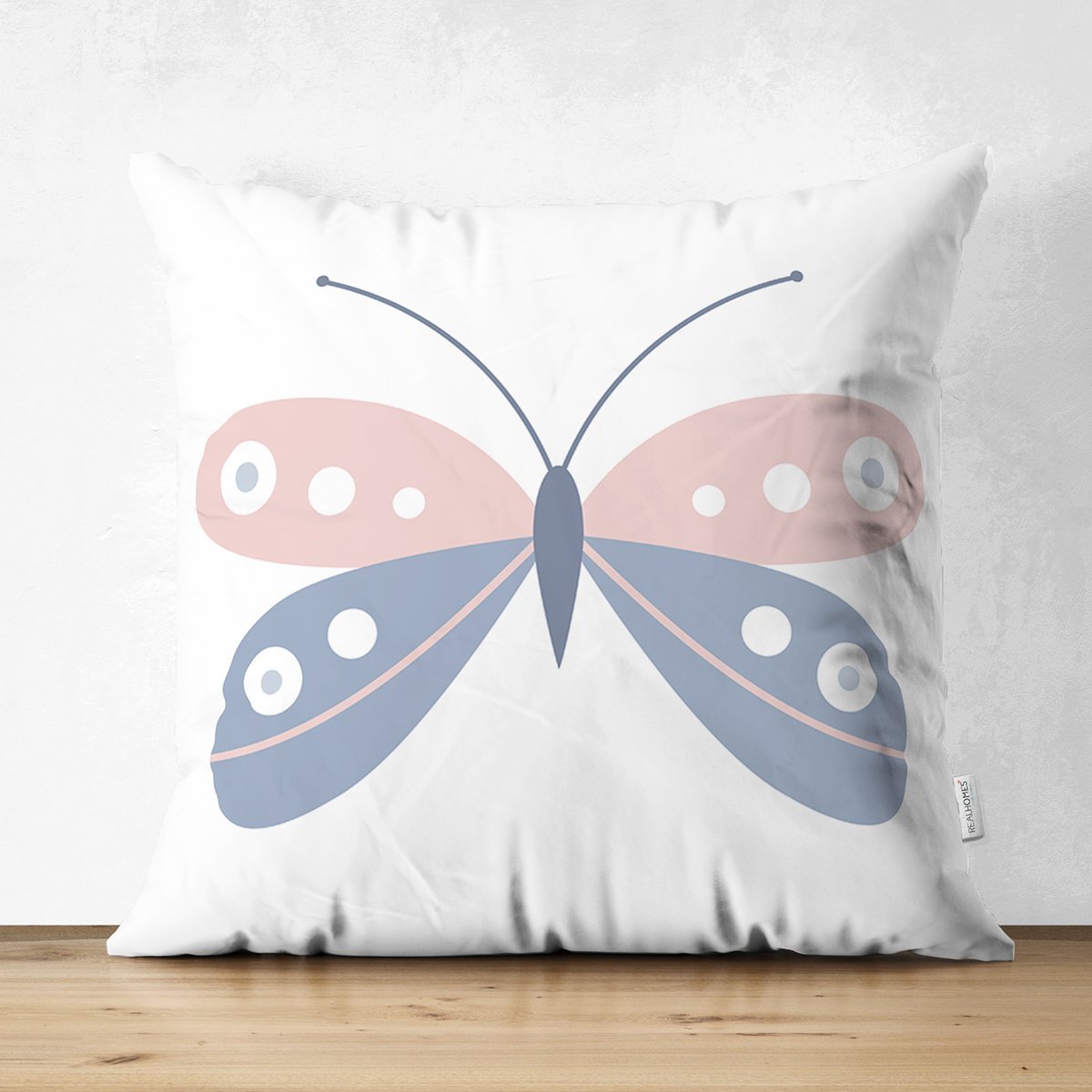 Suet-K10405-Mavi-Pembe-Kelebek-Desenli-Dijital-Baskili-Modern-Suet-Yastik-Kirlent-Kilifi